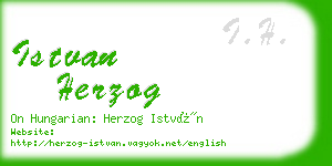 istvan herzog business card